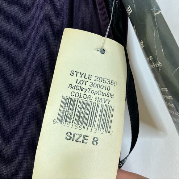 Arianna by Rachel Kaye | Vintage Deadstock Navy/Eggplant Beaded Dress 8 - Picture 9 of 11